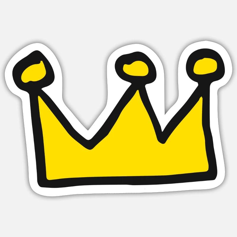 Krone - Sticker Größe S (10 x 10 cm) - Mattweiß