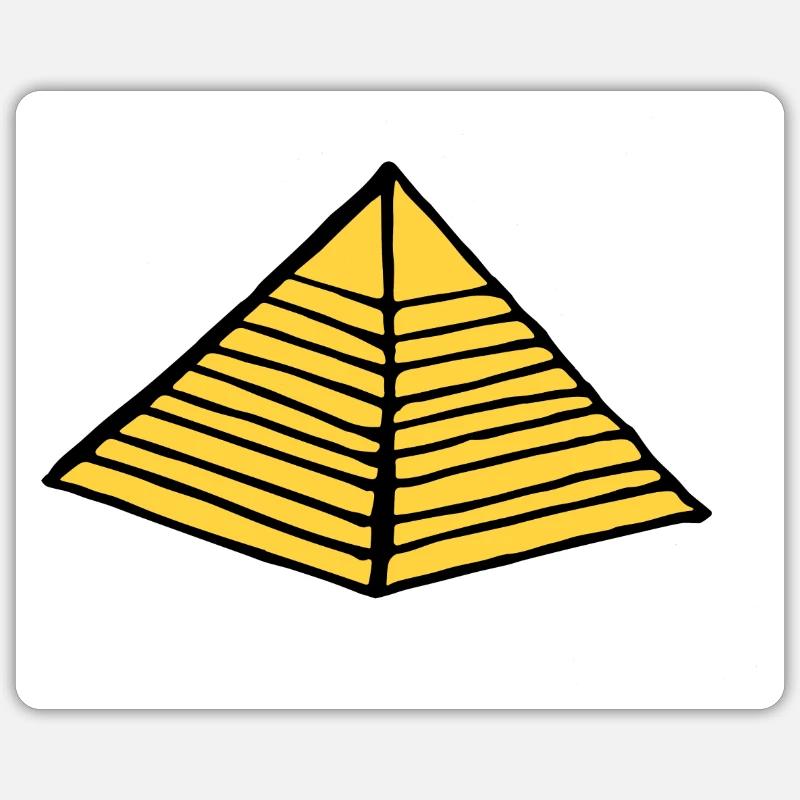 Pyramide - Sticker Größe S (10 x 10 cm) - Mattweiß