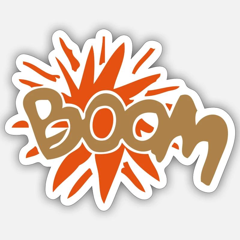 Explosion boom - Sticker Größe S (10 x 10 cm) - Mattweiß