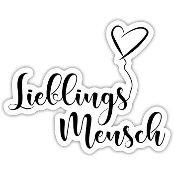 Lieblingsmensch - Sticker Größe S (10 x 10 cm) - Mattweiß - Vorne