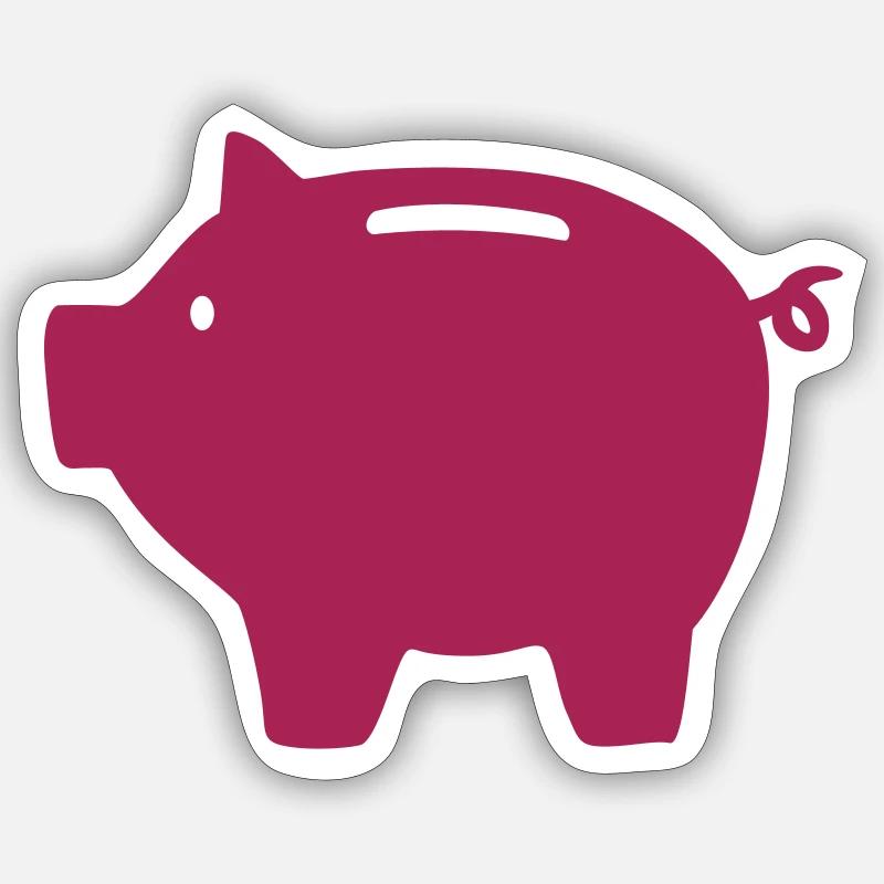 piggy bank Sticker size S (10 x 10 cm)