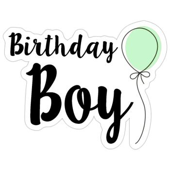 Birthday Boy - Sticker Größe S (10 x 10 cm) - Mattweiß - Vorne