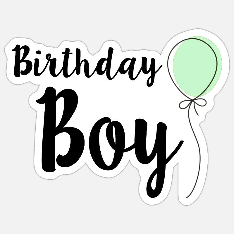 Garçon d'anniversaire - Sticker taille S (10 x 10 cm) - blanc mat