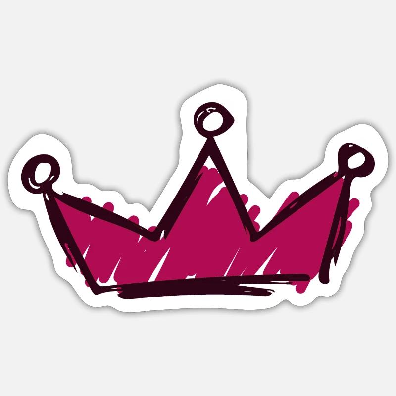 Crown - Sticker size S (10 x 10 cm) - white matte