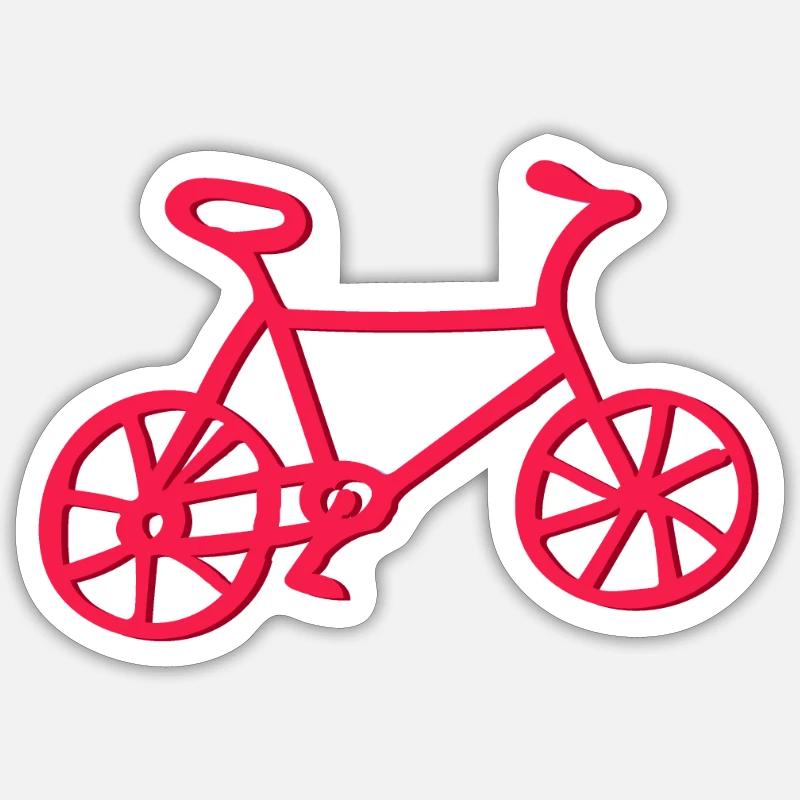 vélo - Sticker taille S (10 x 10 cm) - blanc mat