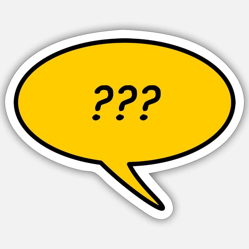 Question Sticker size S (10 x 10 cm)