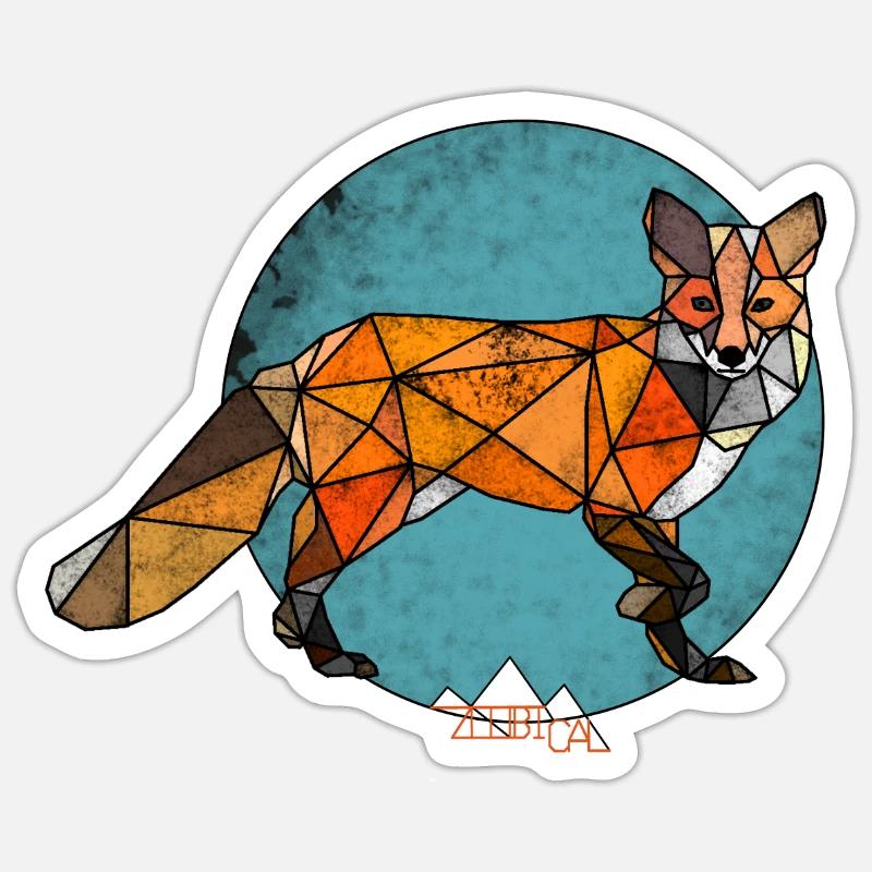 fox Sticker Größe S (10 x 10 cm)