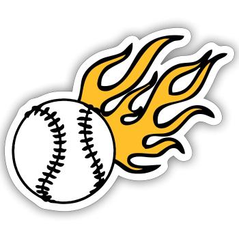 Baseball Tribal ... / + - Sticker size S (10 x 10 cm) - white matte - Front