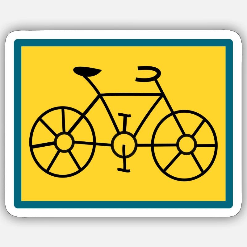 VÉLO. VELO - Sticker taille S (10 x 10 cm) - blanc mat