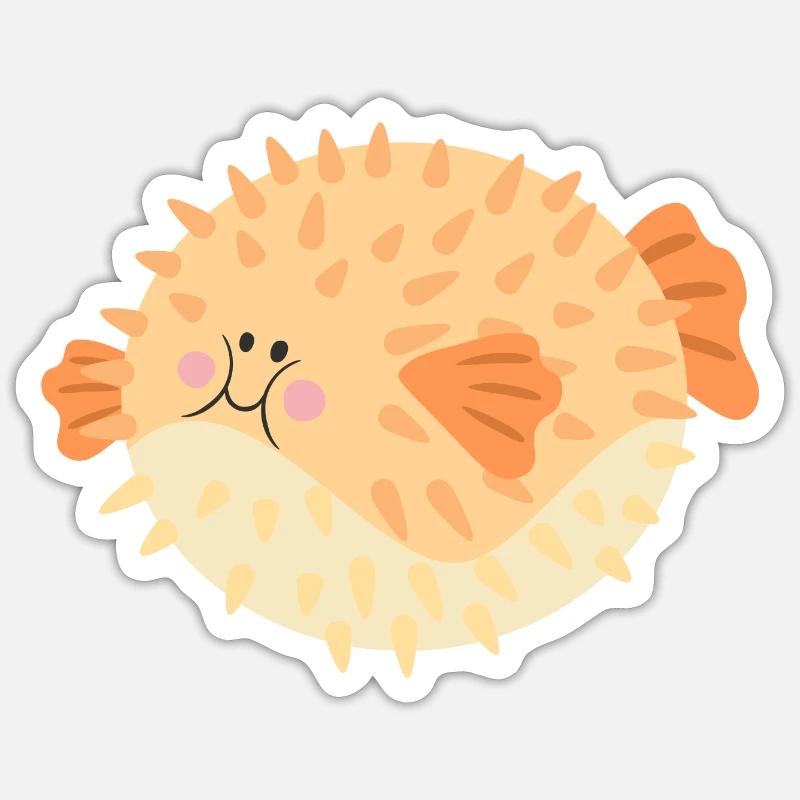 Poisson-globe Sticker taille S (10 x 10 cm)