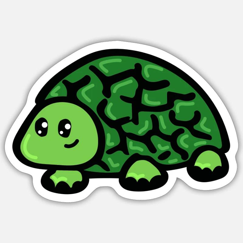 Turtle - Sticker size S (10 x 10 cm) - white matte