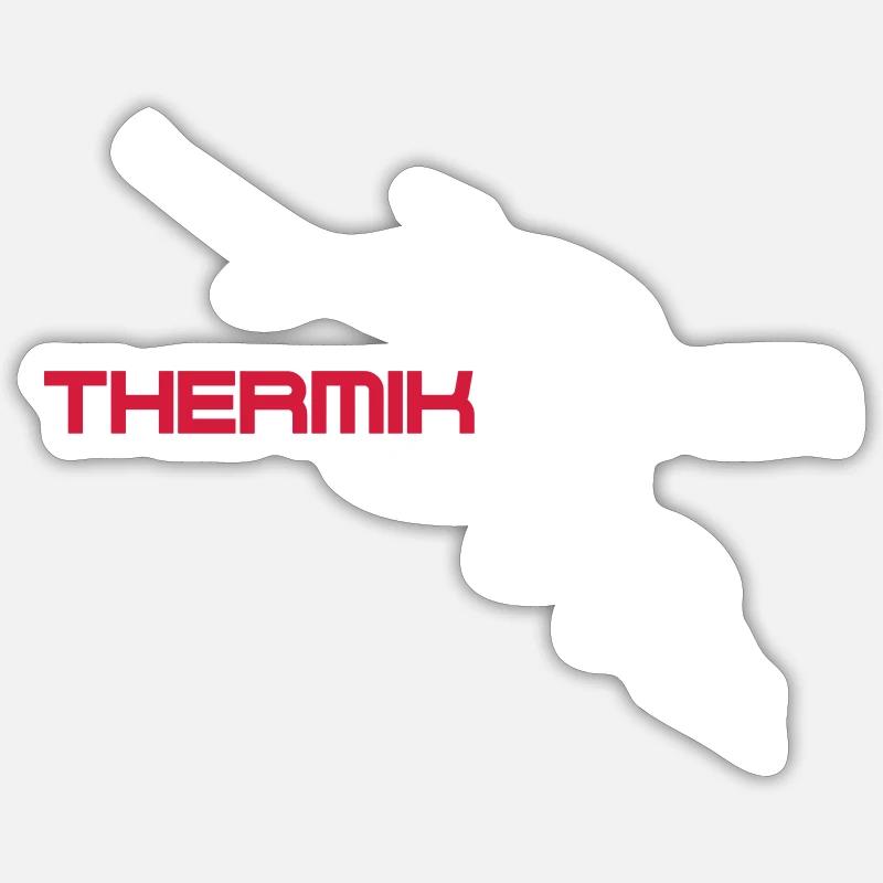 Thermal fighter glider pilot gliding glider - Sticker size S (10 x 10 cm) - white matte