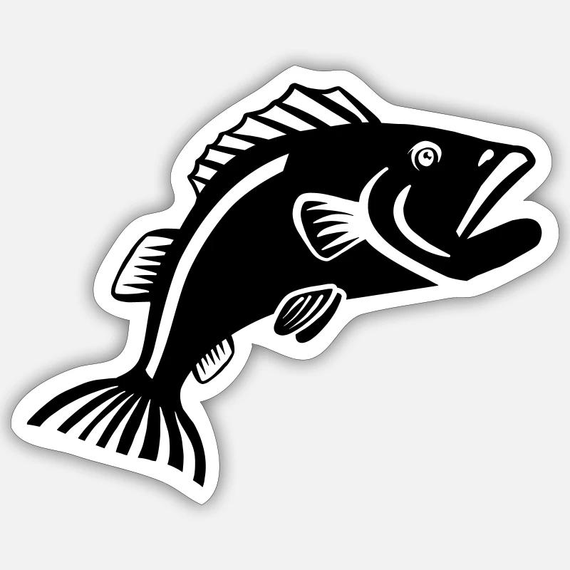 fish - Sticker size S (10 x 10 cm) - white matte