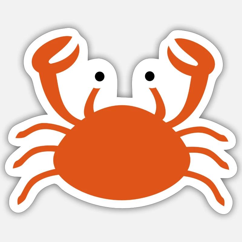 Crab - Sticker size S (10 x 10 cm) - white matte