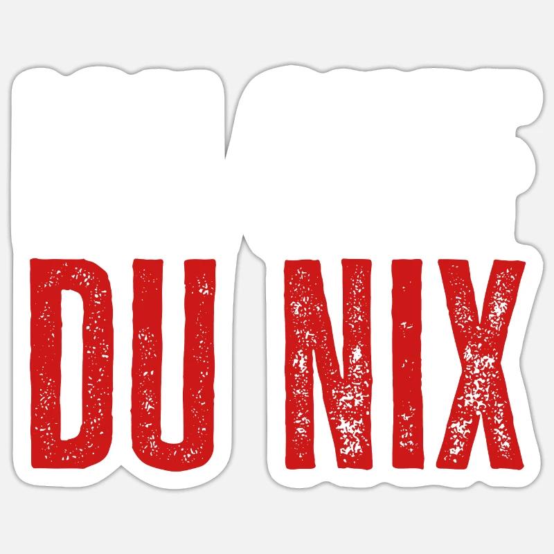 Ich Chef, du nix - Lustiger Chef Spruch - Sticker Größe S (10 x 10 cm) - Mattweiß
