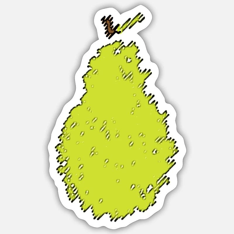 Pear logo without font - Sticker size S (10 x 10 cm) - white matte