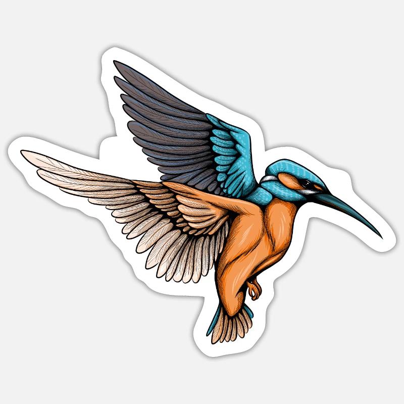 Eisvogel Sticker Größe S (10 x 10 cm)