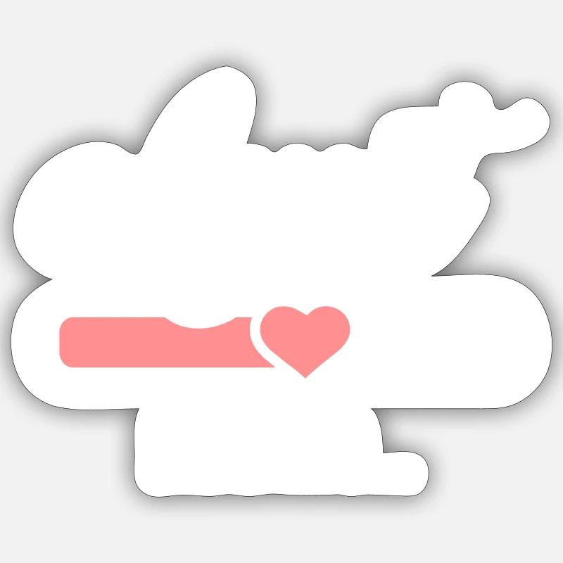 tante - Sticker taille S (10 x 10 cm) - blanc mat