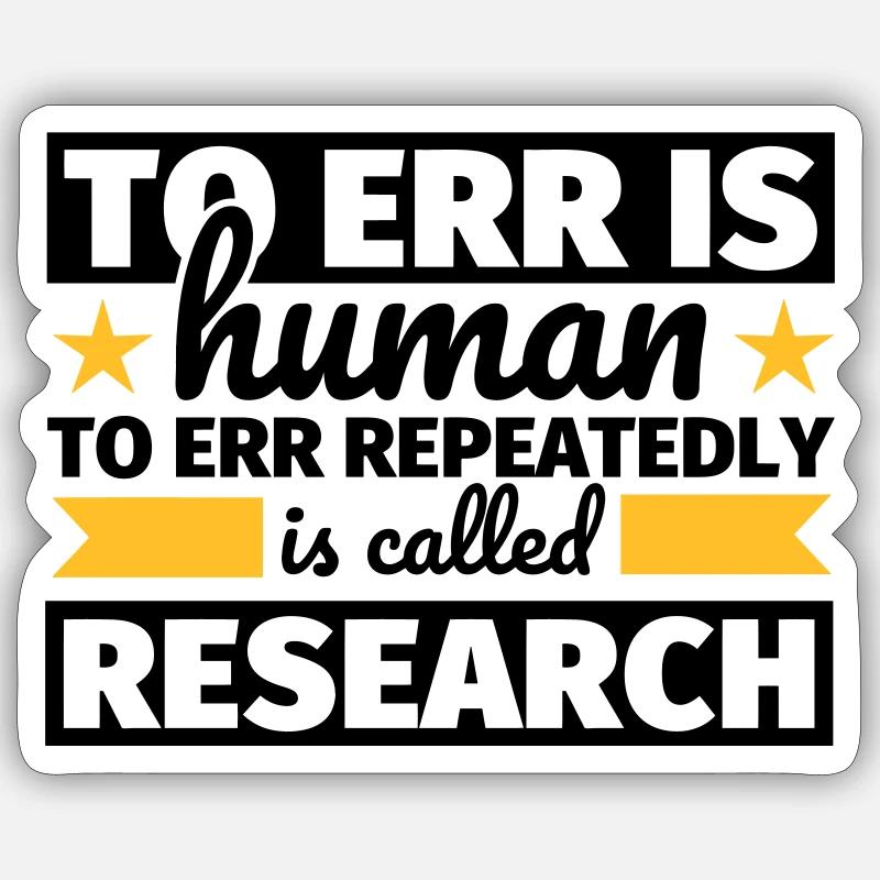 Drôle de dire scientifique et chercheur - Sticker taille S (10 x 10 cm) - blanc mat