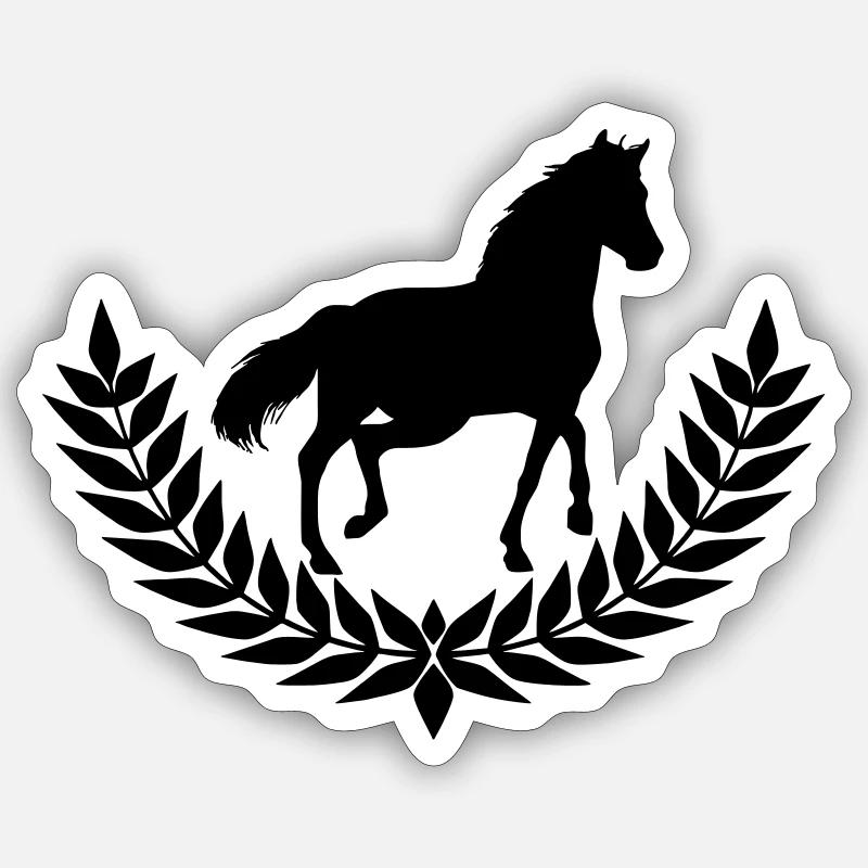 Pferde Liebe - Sticker Größe S (10 x 10 cm) - Mattweiß