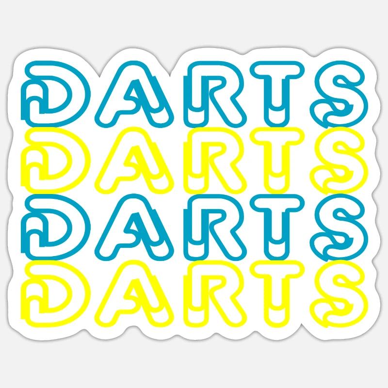 Fléchettes - Sticker taille S (10 x 10 cm) - blanc mat