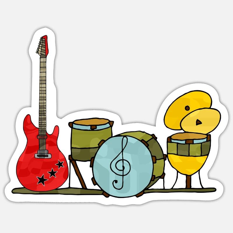 Musical instruments Sticker size S (10 x 10 cm)