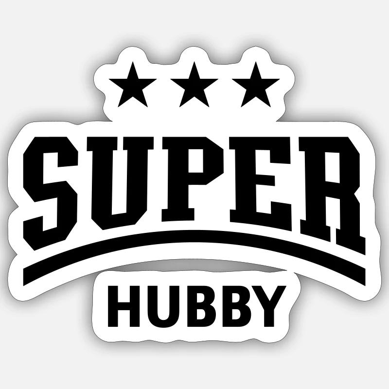 Super Hubby (Husband) Sticker Größe S (10 x 10 cm)