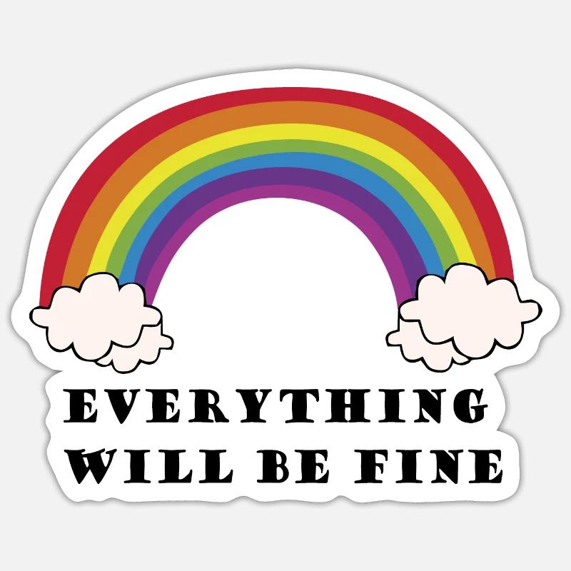 Alles wird gut. - Sticker Größe S (10 x 10 cm) - Mattweiß