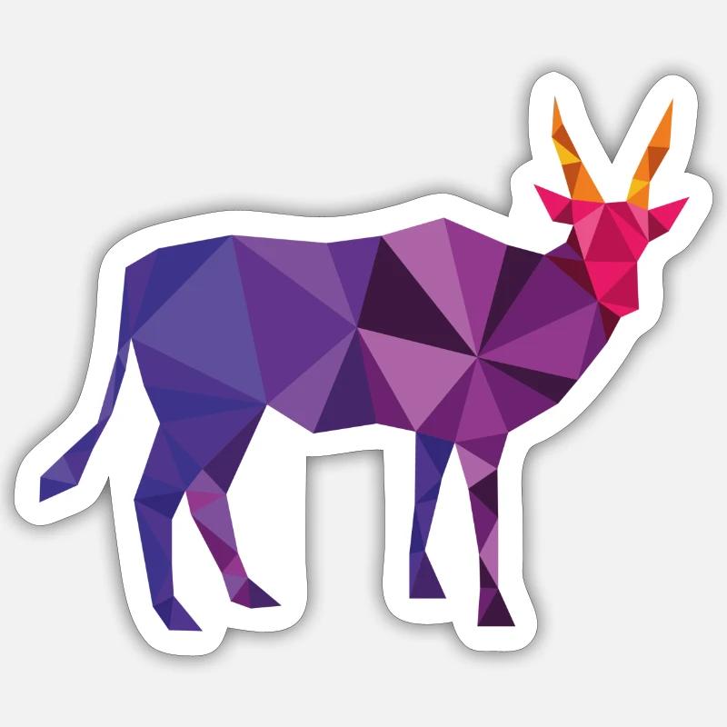 Stier - Sticker Größe S (10 x 10 cm) - Mattweiß