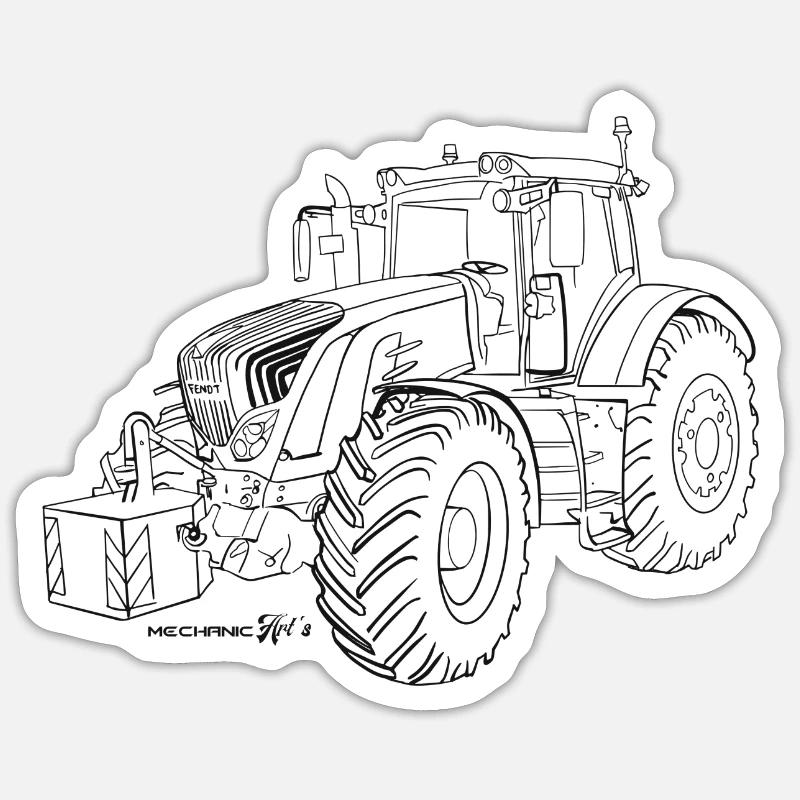 Tractor 936 - Sticker size S (10 x 10 cm) - white matte