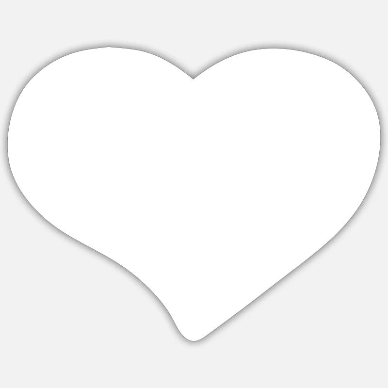 Love Dolphin - Sticker Größe S (10 x 10 cm) - Mattweiß