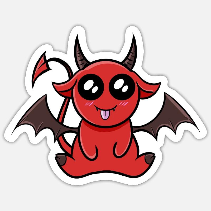 Devil Kawaii Sticker size S (10 x 10 cm)