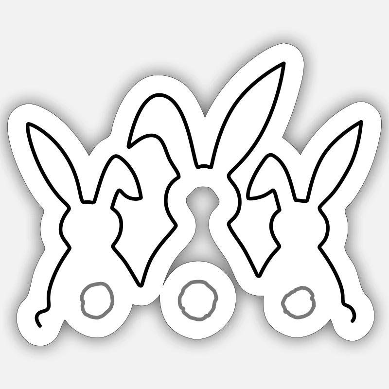 Hasengang Sticker size S (10 x 10 cm)