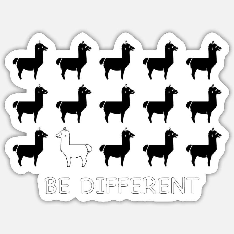 SEE ANDERS Black Lama Black Sharp 2 Sticker size S (10 x 10 cm)