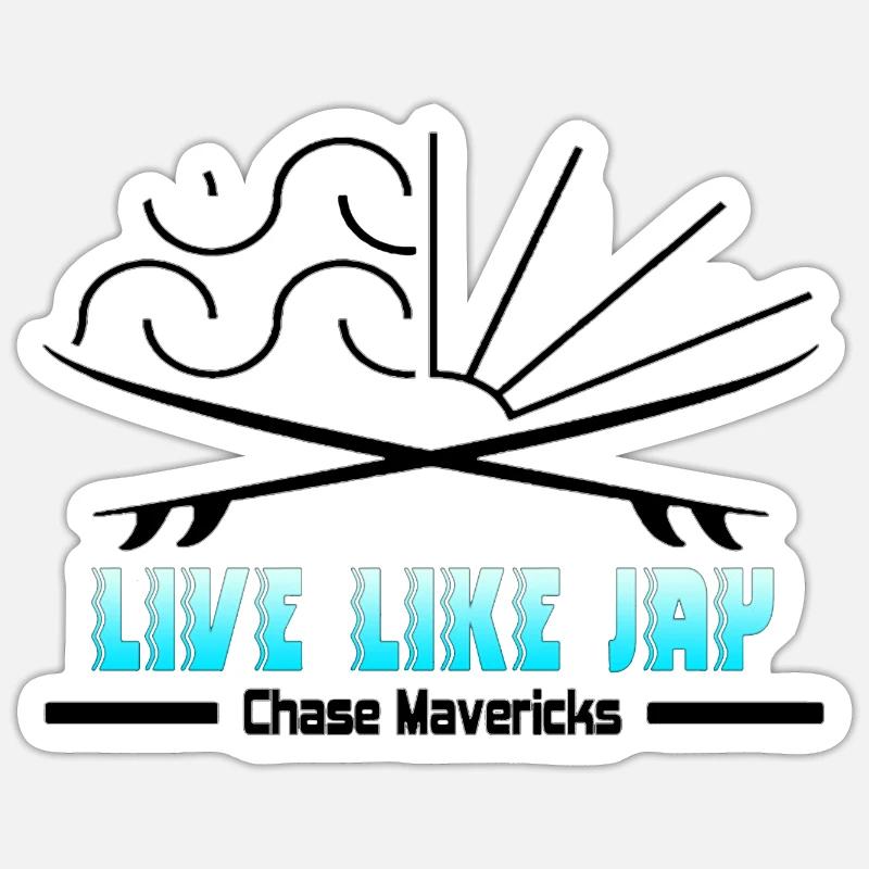 Live Like Jay - Sticker taille S (10 x 10 cm) - blanc mat