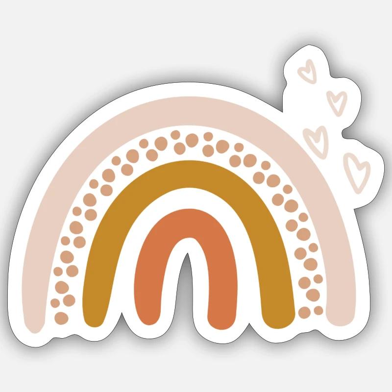rainbow - Sticker taille S (10 x 10 cm) - blanc mat