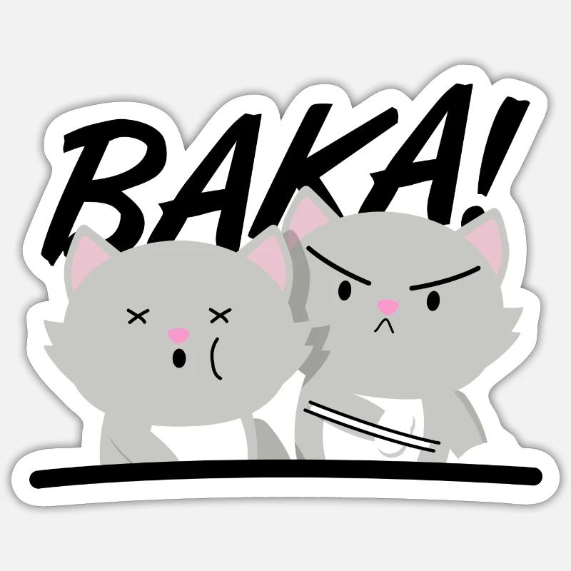 anime - Sticker formato S (10 x 10 cm) - bianco opaco
