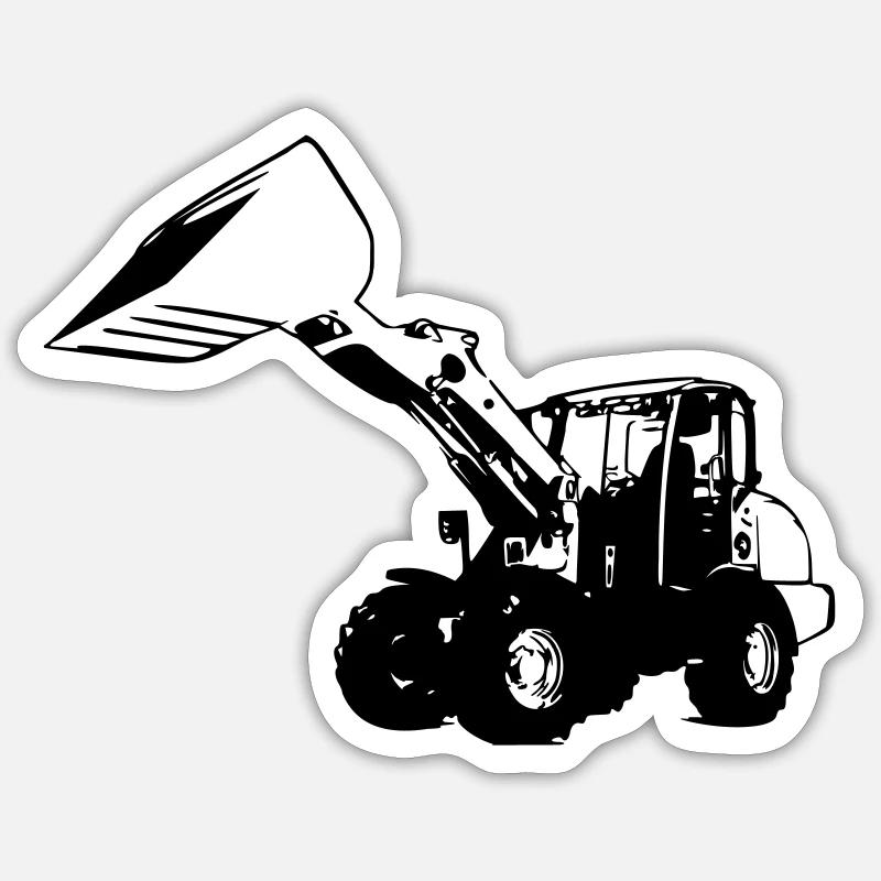 wheel loader Sticker size S (10 x 10 cm)