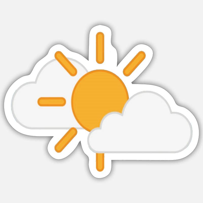 Cloud - Sticker Größe S (10 x 10 cm) - Mattweiß