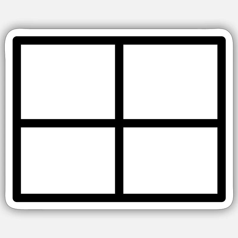 Window Frame Icons Sticker size S (10 x 10 cm)