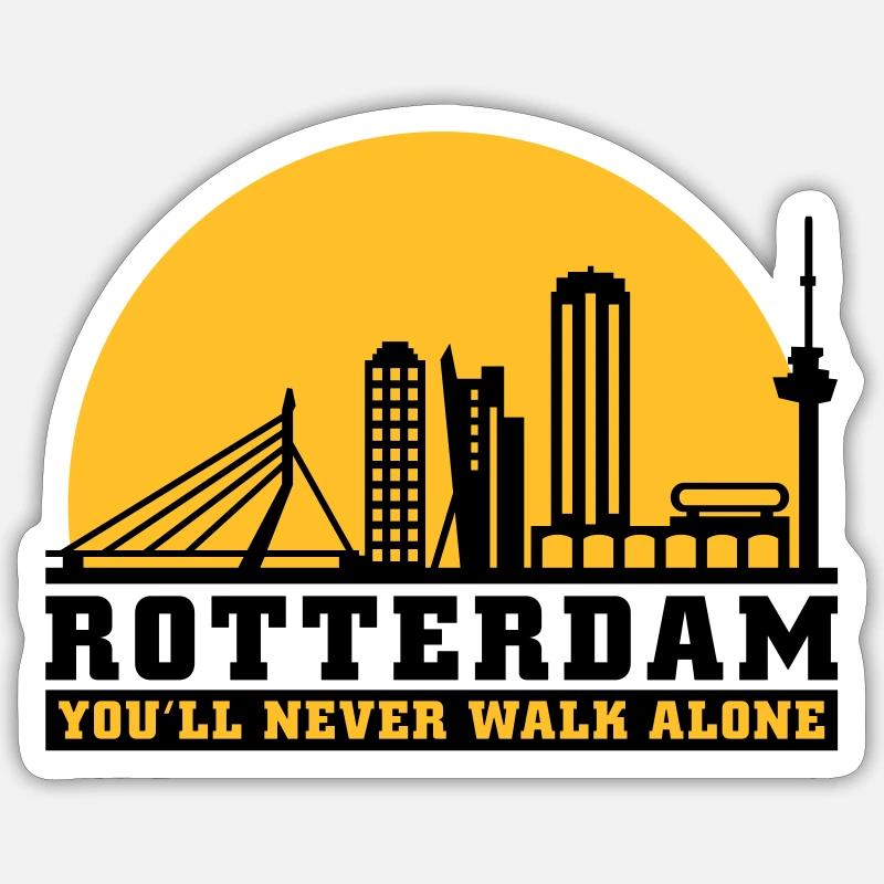 Horizon Rotterdam 03 - Sticker taille S (10 x 10 cm) - blanc mat