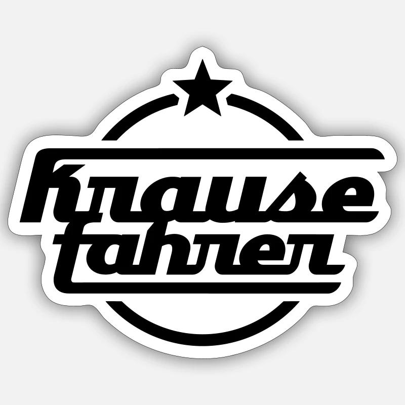 Krause Driver - Sticker size S (10 x 10 cm) - white matte