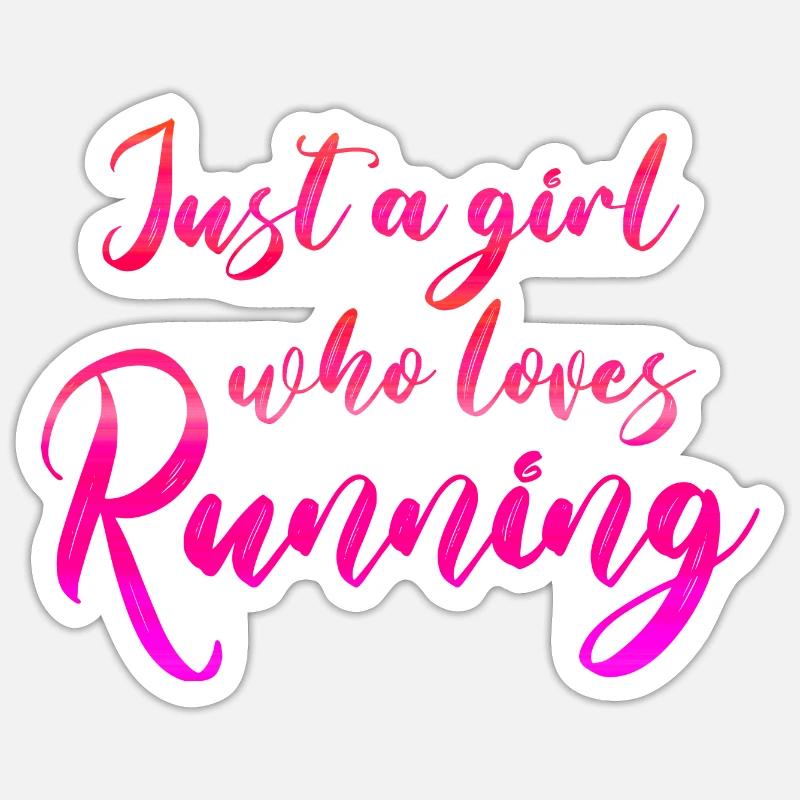 Runner Girl: Sprinter - Sticker taille S (10 x 10 cm) - blanc mat