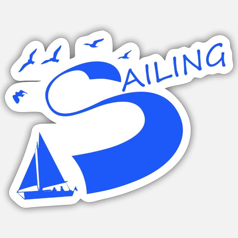 Sailing - Sticker size S (10 x 10 cm) - white matte