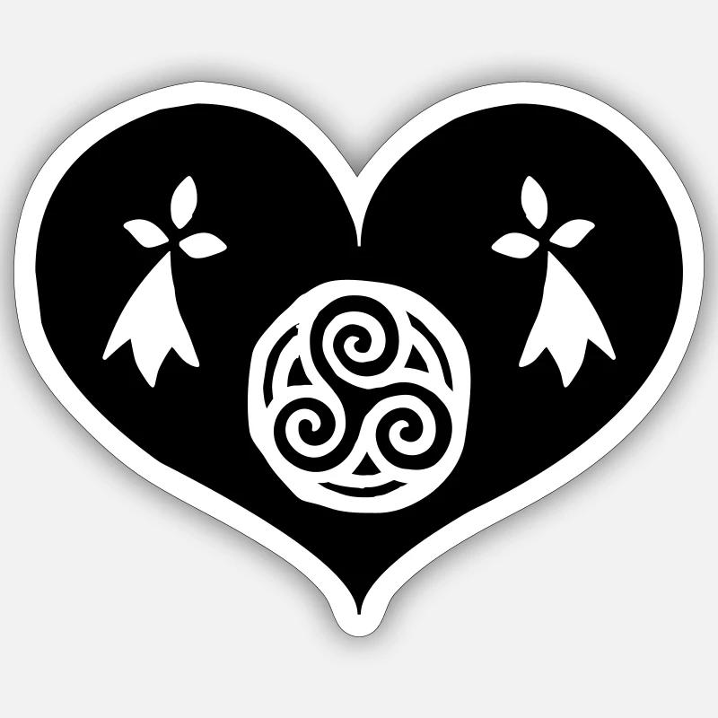 Bretagne Eternelle - Breizh da viken - Sticker taille S (10 x 10 cm) - blanc mat