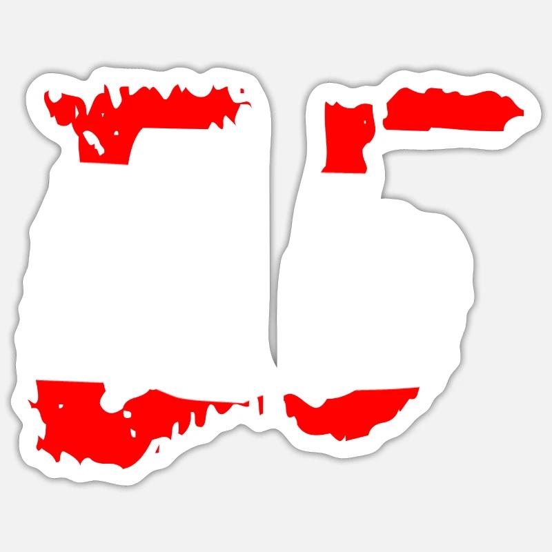 E5 Oberstdorf Meran - Sticker Größe S (10 x 10 cm) - Mattweiß