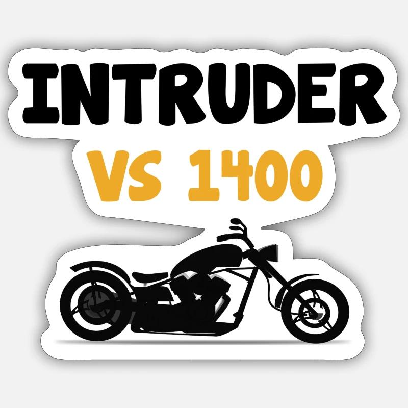 Intruder 1400 Spruch - Sticker Größe S (10 x 10 cm) - Mattweiß