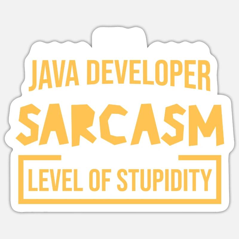 Java Developer - Sticker Größe S (10 x 10 cm) - Mattweiß