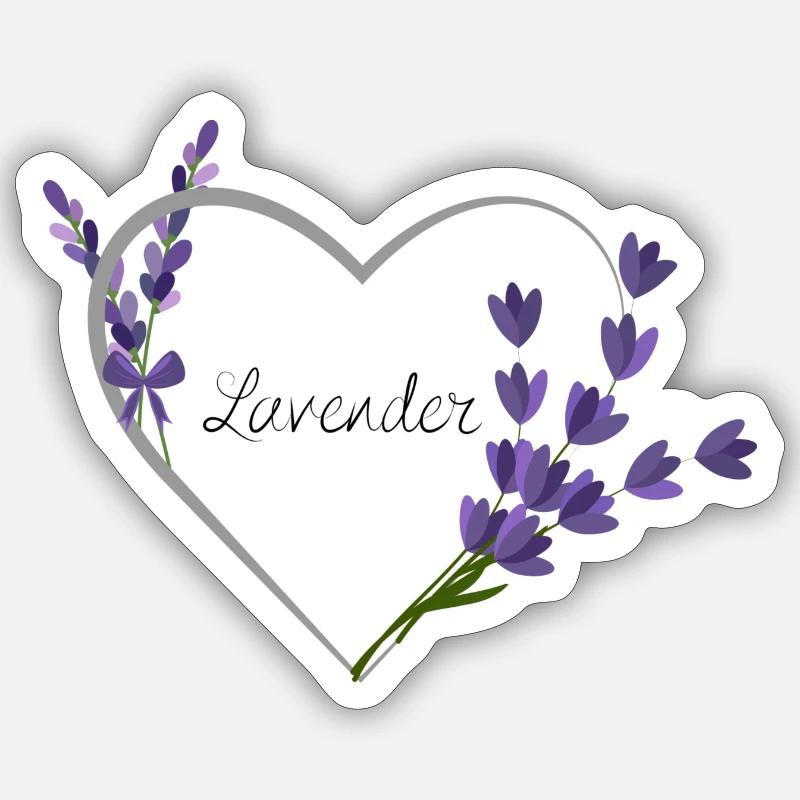 Lavender - Sticker Größe S (10 x 10 cm) - Mattweiß