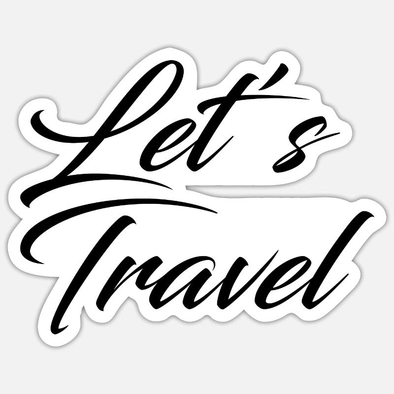 voyageons - Sticker taille S (10 x 10 cm) - blanc mat